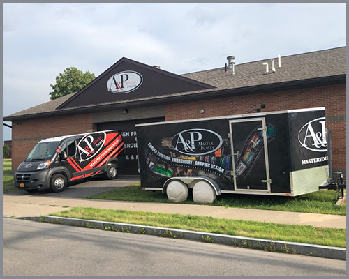 A&P Master Images van and trailer