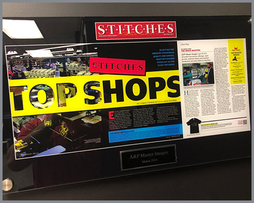 STITCHES - Top Shops framed article